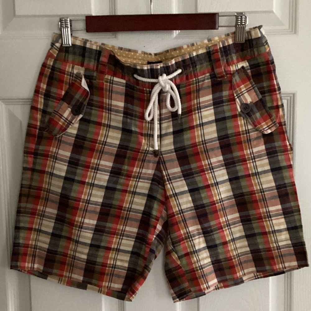 J.Crew Women’s City Fit Checkered Bermuda Shorts